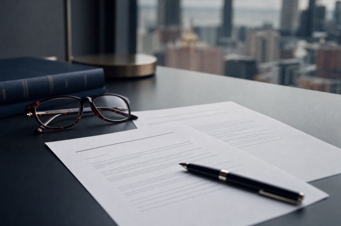A termination letter and employment contract on a Melbourne employment lawyer's desk